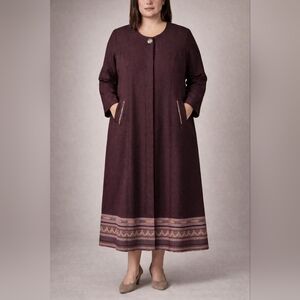 Vintage Handmade Bespoke Coat in Luxury Matka Silk - Boho Chic Hand Tailored